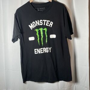 Monster‎ Energy T Shirt Mens Large Distressed Logo 100% Cotton Pre Shrunk